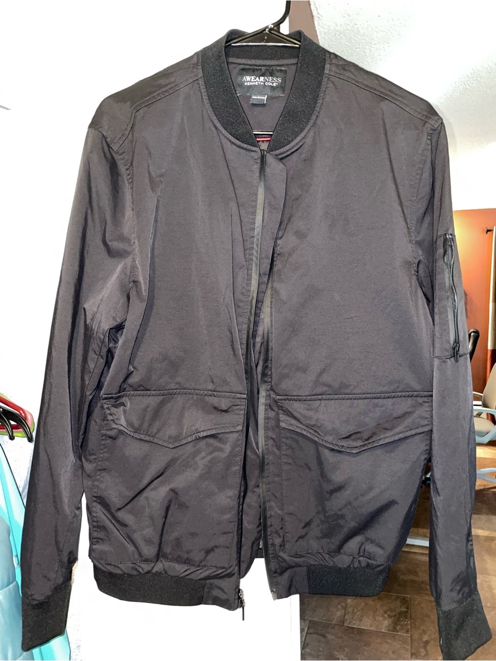Kenneth Cole Black Men's Bomber Jacket